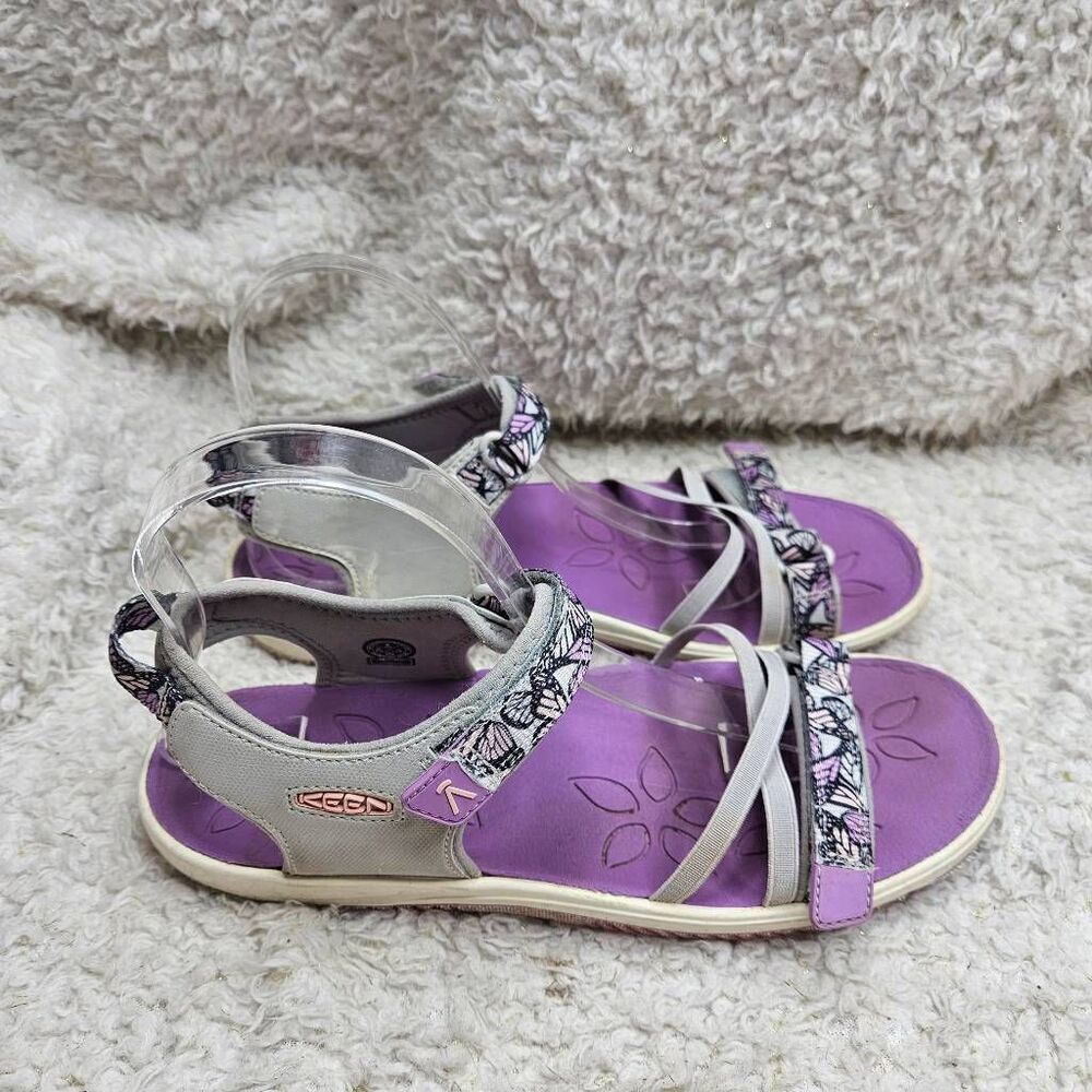 Keen Purple and Gray Butterfly Print Sandals Womens EU 38